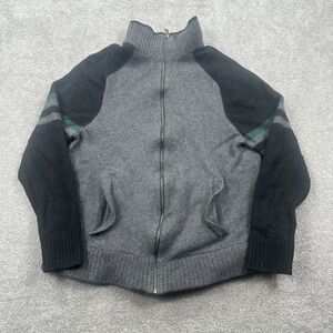 Banana Republic Long Sleeve Wool Blend Light Zip Sweatshirt Size XL Gray